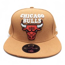 Chicago Bulls Ultra Game NBA Tan/Red Snapback Hat Bulls Logo - £29.95 GBP