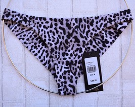 Vi X Deva Basic Cheeky Back Brazilian Bikini Bottom Light Grey Black (L) Nwt $88 - £51.19 GBP