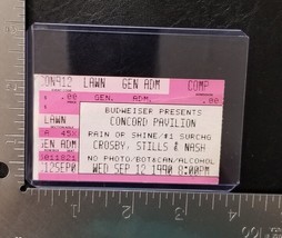 CROSBY, STILLS &amp; NASH - VINTAGE SEPTEMBER 12, 1990 CONCERT TICKET STUB - $10.00
