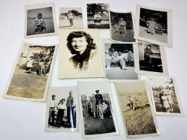 Lot Of 13 Vintage Black And White Photographs People 1925-1949 - £10.14 GBP