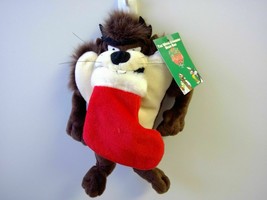 TAZ WITH STOCKING WARNER BROTHERS BEAN BAG PLUSH - $8.91