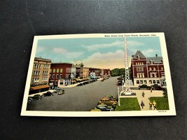 Main Street from Court House-Ravenna, Ohio- 1940s Unposted Postcard. - £5.11 GBP