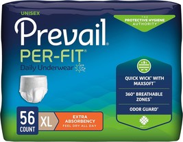 Prevail Per-Fit Incontinence Protective Underwear, Extra Absorbency, X-Large,14  - £60.74 GBP