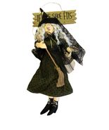 Halloween Witch Tall Hanging With Sign Rag Doll Cloth Witch Decoration - $23.95