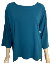 NWT Rafaella Ocean Blue 3/4 Sleeve Boat Neck Top Size XL - £17.73 GBP