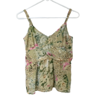 Selene Sport Womens Floral Print Sleeveless Chiffon Blouse Top Size S Lined - £18.23 GBP