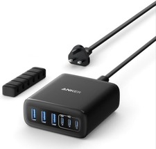 Anker USB C Charger 6 Port Charging Station  112W Power Single Port 30W Max GaN - £32.76 GBP