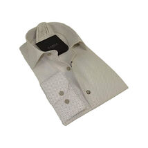 Men's Shirt Hankie By CASILA Turkey Cotton Blend 502100-01 Brown Dots - $31.99