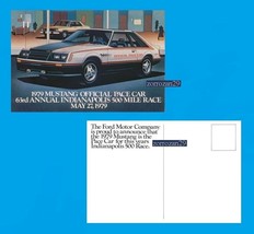 1979 FORD MUSTANG INDY 500 PACE CAR VINTAGE COLOR POST CARD -USA- GREAT ... - £7.77 GBP