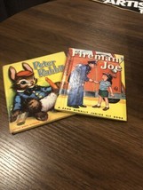 Rand McNally Junior Elf Book Fireman Joe &amp; Peter Rabbit Children’s Kids ... - $14.85