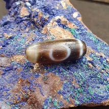 Antiguo tibetano antiguo 2 ojos circulares ágata piedra Dzi Bead amuleto... - $828.38 MXN