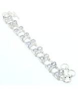 White Cut Cubic Zirconia Round Gemstone Handmade Bracelet Jewelry 7-8&quot; S... - £11.12 GBP