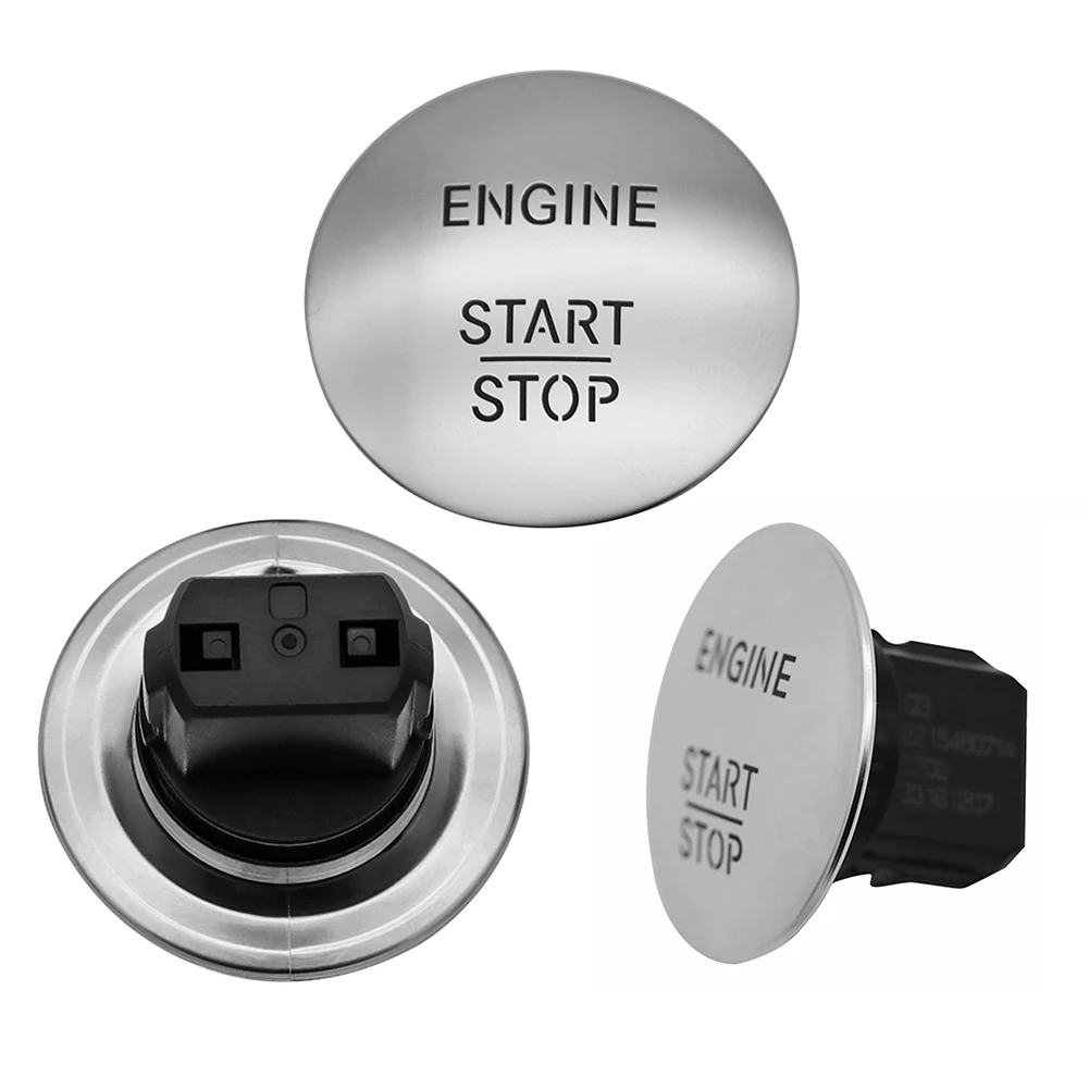 Keyless Go Start Stop Push Button Engine Ignition Switch 2215450714 Silver for - £11.05 GBP