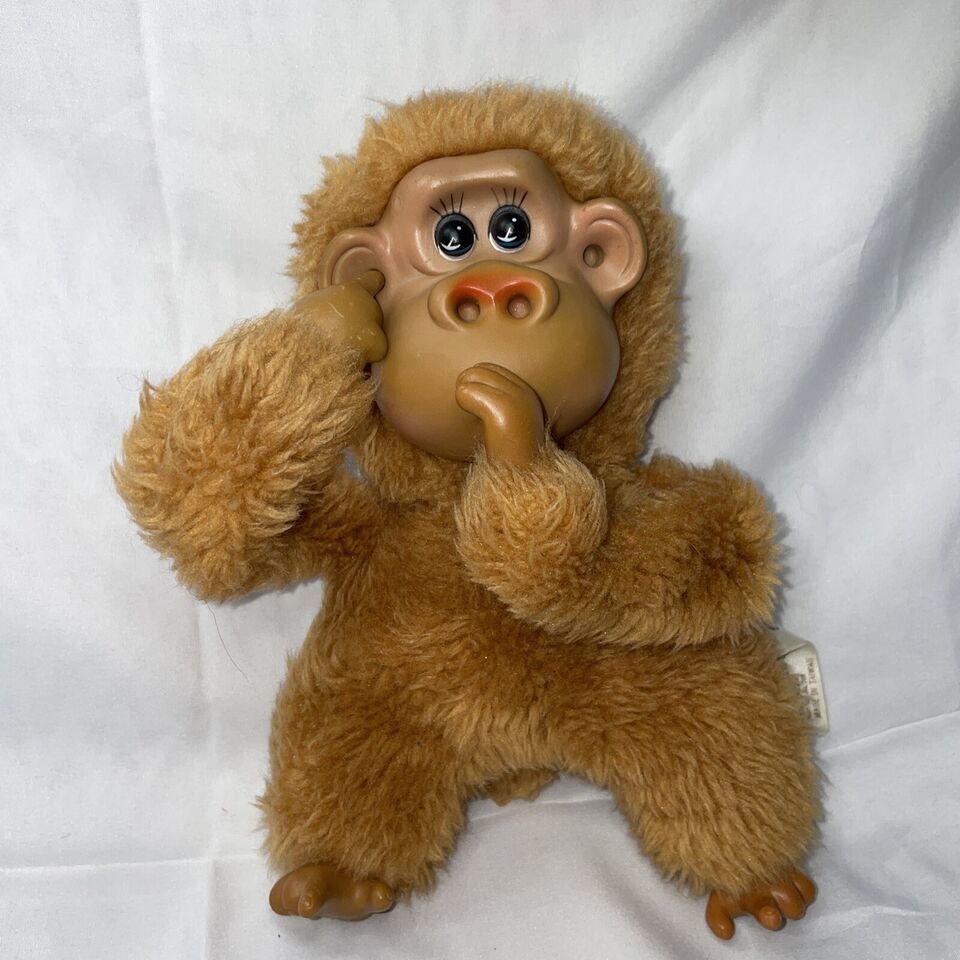 Vtg  Rubber Face Monkey Rutherford III Russ Berrie & CO  Stuffed Animal Plush 9” - $18.81