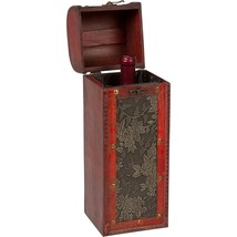 Trademark Innovations 14&quot; Tall Treasure Chest Wine Box - Wooden - Holds ... - $36.99
