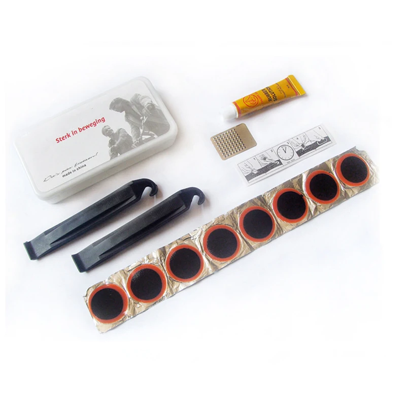 Portable bicycle tire repair kits tools Cycling Flat Tire Repair  Glue Lever Set - $44.53