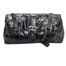 Worthington Women&#39;s Handbag Black Leather Double Handle Satchel - £17.61 GBP