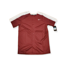 Nike Men&#39;s Team Vapor Select Full Button Dri-Fit Jersey Maroon/White Size Medium - £39.42 GBP
