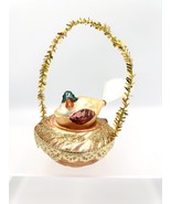 Vintage Inge-Glas Blumchen Bird Mallard Duck In Nest Christmas Ornament ... - $47.52