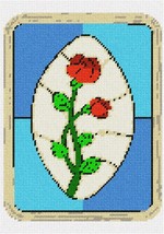 Pepita needlepoint canvas: Flowers Stained Glass, 7&quot; x 10&quot; - £39.08 GBP+