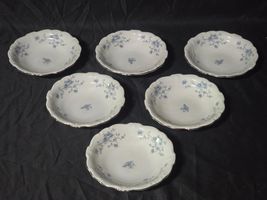 Vintage JOHANN HAVILAND Bavaria BLUE GARLAND 5.125&quot; Dessert Bowl - Set Of 6 - $39.53 CAD