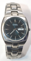 FOSSIL PR-5255 Mens All stainless steel Day/Date watch New battery GUARA... - $29.65