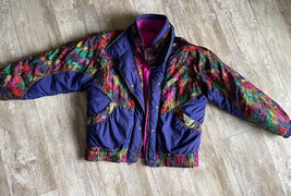 Vintage 80s Women’s Medium Otello Pelle Puffer Jacket - £26.13 GBP