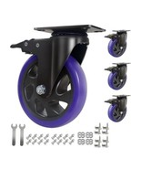 4 Inch Caster Wheels 3000 Lbs, Heavy Duty Casters Set of 4 with Brake - $24.74