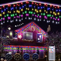Cascada De Luces LED Navideñas 35 FT Decoracion Navidad Para Exterior Ch... - $52.42