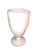 White Hobnail and Ladder Water Goblet 5.5 IN H Depression Glass MINT - $19.99