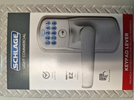 Schlage Electric Lever Keypad Door Lock - Plymouth Style - Satin Chrome Finish - £93.00 GBP