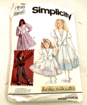 Vintage Simplicity 7698  Girls&#39; Romper Dress Size K 6-8 Sewing Pattern - £3.04 GBP