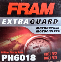 PH6018 Fram Extraguard Oil Filter Replacement Motorcycle, Snow Mobile, ATV - $12.83