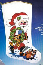 DIY Paragon Santas Pals Woodland Christmas Counted Cross Stitch Stocking Kit - £31.93 GBP