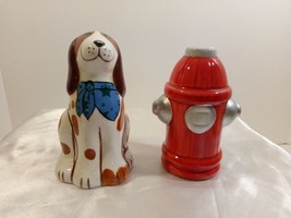 Dog and Fire Hydrant Salt and Pepper Shakers - £11.05 GBP