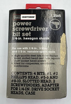 Sears Craftsman Power Screwdriver Bit Set 92565 1/4&quot; Hex Shank Vtg Usa - $14.99