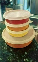 3 VTG Tupperware Little Wonder Containers 1286 &amp; 1 Big Wonder 1405 Harvest - $16.62