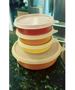 3 VTG Tupperware Little Wonder Containers 1286 &amp; 1 Big Wonder 1405 Harvest - $314.59 MXN