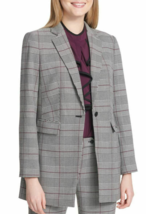 Calvin Klein Womens One Button Jacket, Black/Multi, Size 10 - £43.52 GBP
