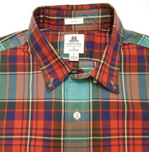 J Crew Thomas Mason Archive Men&#39;s Shirt Plaid Long Sleeve Slim Fit Button Up S - £24.64 GBP