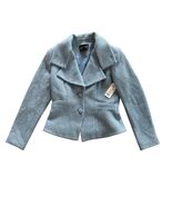 Etcetera Womens Blue Boucle Blazer Jacket Size 4 Polyester/Wool Blend MS... - $760.93 MXN