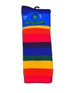 Krazisox Twin City Rainbow Striped Sports Socks Size Small Youth 12-5 NEW - £6.29 GBP