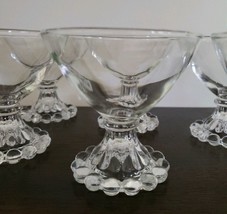 Vintage Anchor Hocking Berwick Boopie 6 Piece Sherbet Clear Glass, Desse... - $37.40