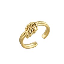 Fine Jewelry: 925 Sterling Silver Gold-Plated Adjustable Knot Ring for W... - £23.10 GBP