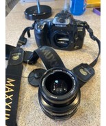 Minolta Maxxum AF Zoom 35-70mm 1:4(22) Macro Lens &amp; Maxim 350 Si Date Ca... - £14.62 GBP