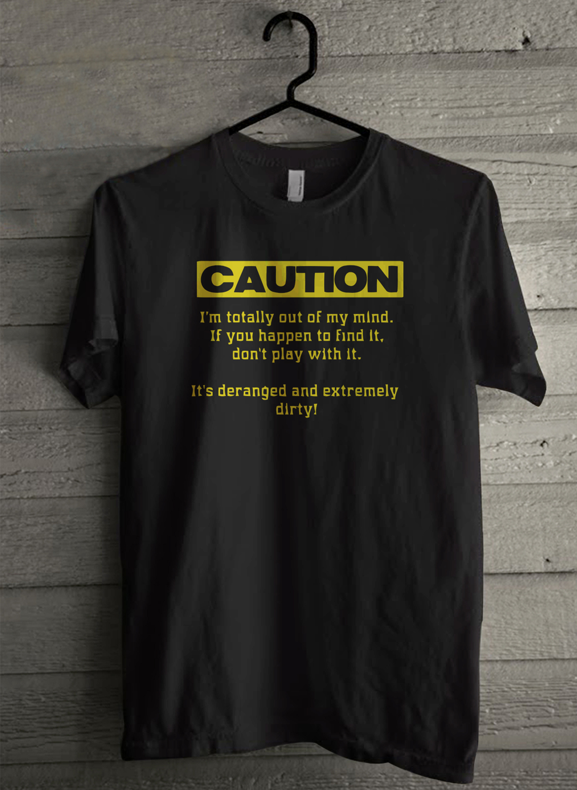 Caution I'm out of my mind - Custom Men's T-Shirt (2732) - £15.23 GBP - £17.39 GBP