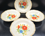 4 Mikasa Meadow Melody Soup Cereal Bowl Set Vintage Garden Club Floral R... - $59.07