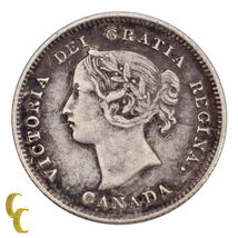 Moneda De 5 Centavos De Plata De Canadá 1901 (VF) Muy Buen Estado - $49.30 CAD