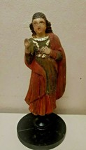 Very Rare Antique Hand Painted Christian Statue of Saint from Goa, India... - $485.99