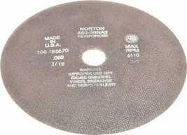 10 X 0.06, 1-1/4&quot; Hole 60 Grit Aluminum Oxide Cutoff Wheel - £70.37 GBP
